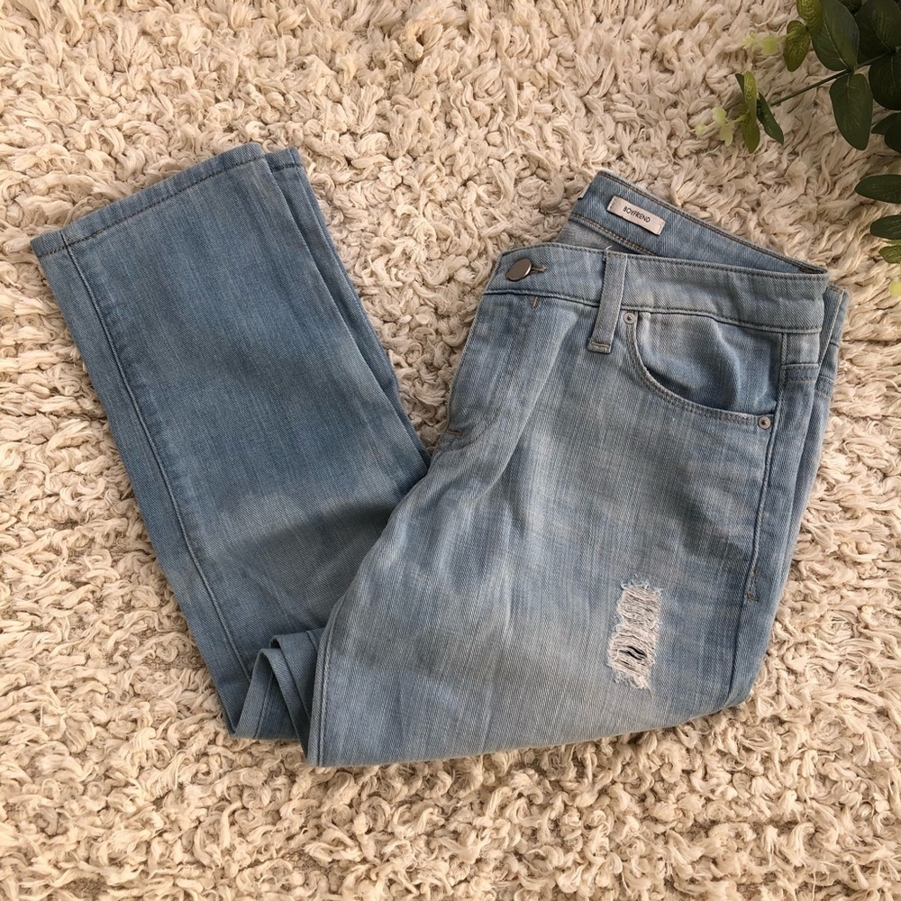 Calvin Klein tie dye boyfriend cropped jeans